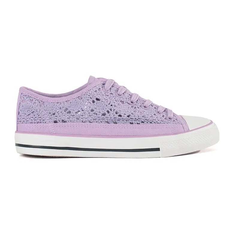 Violet Openwork Sneaker legate viola