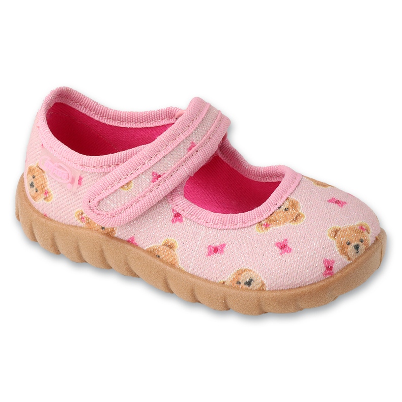 Slifori per bambini Pink Befado 460p018 in un orsacchiotto rosa