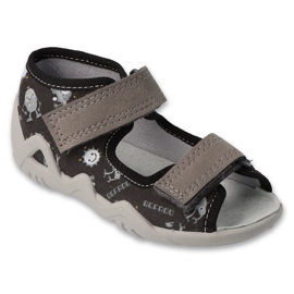 Slifori per bambini di Befado 350p054 Inserto nero in pelle