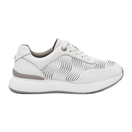 S.Barski Scarpe sportive in pelle Sneaker S. Barski LR51-551 White bianca