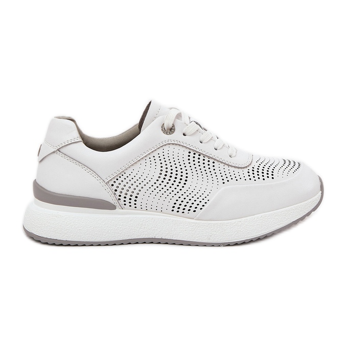 S.Barski Scarpe sportive in pelle Sneaker S. Barski LR51-551 White bianca