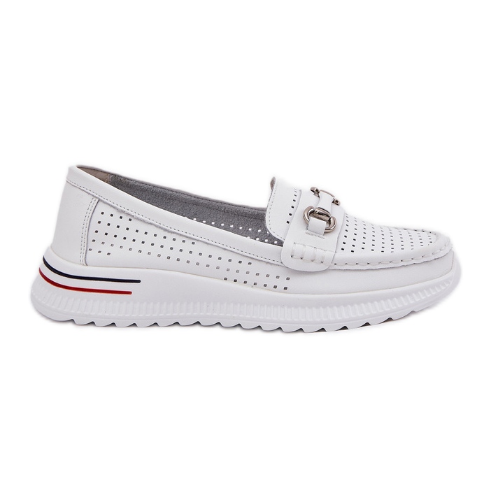 Openwork Vinceza Natural Ballerinas 95331 White bianca