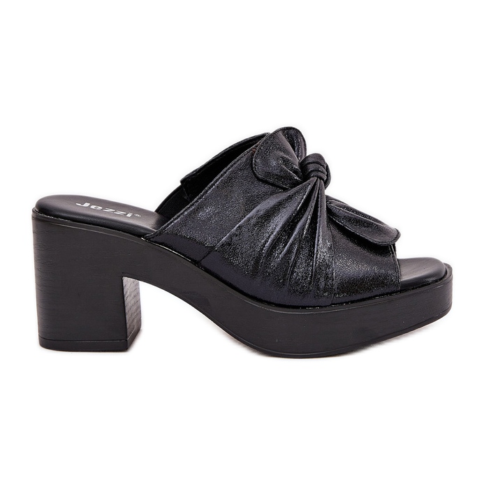 Jezzi Infradito da donna sul post in pelle Eco nero