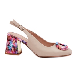 S.Barski Sandali in pelle femminile sul beige CR51-002