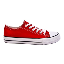 Sneaker rosse delle donne basse classiche rosso