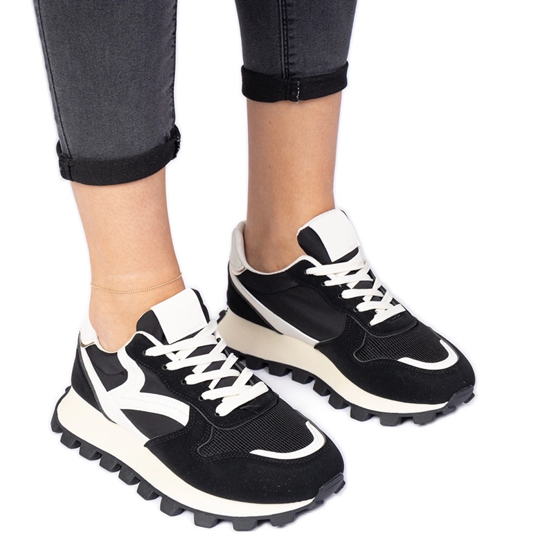 Sneakers sportive da donna nere nero
