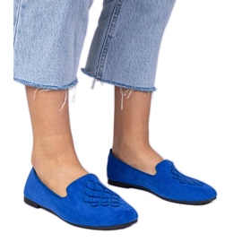 Ecosam femminile blu e ballerine da ricamo
