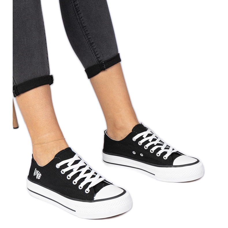 Sneakers classiche da donna nere nero