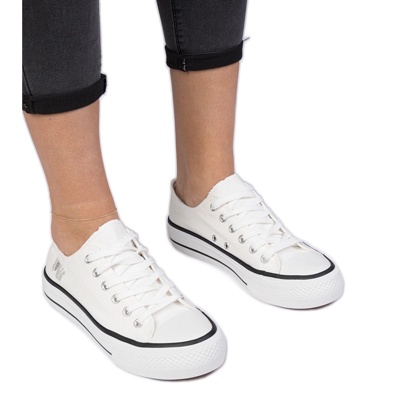 Sneaker femminili classiche bianche bianca