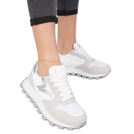 Sneakers sportive da donna bianche bianca