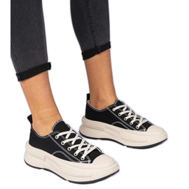 Sneaker materiali da donna nera nero