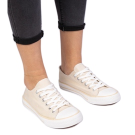 Sneaker femminili classiche marroni beige