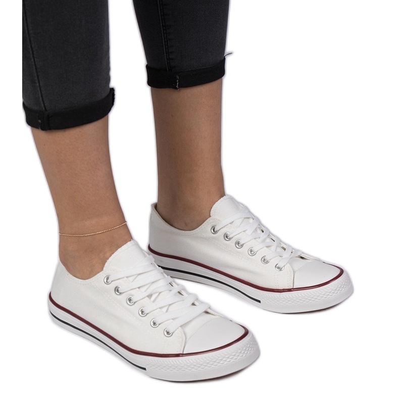 Sneaker femminili classiche bianche bianca