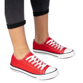 Sneaker femminili classiche rosse rosso