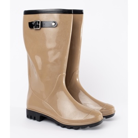 Galoshe da donna laccata beige