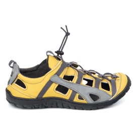 Olivier Scarpe per biciclette in pelle maschile 262kz giallo