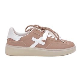 Scarpe sportive da donna bassa beige