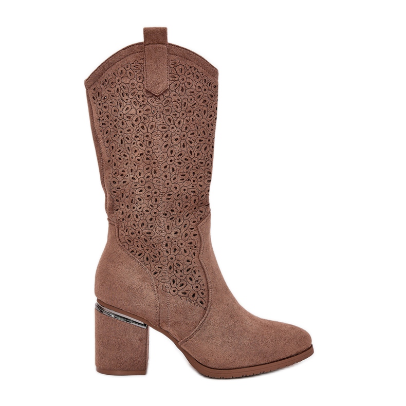 S.Barski Stivali aperti a mezza scala Cowboy S. Barski Hy51-238 Brown marrone