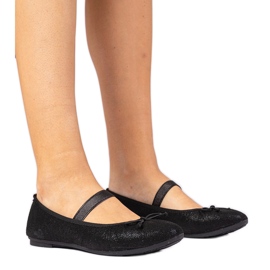 BALLERINA BLACK DONNE CON UN UN ARGO SU UNA BANDA ELASTICA nero