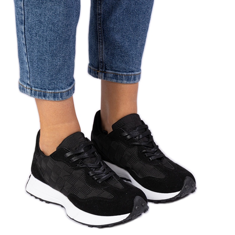 Sneakers sportive da donna nere nero
