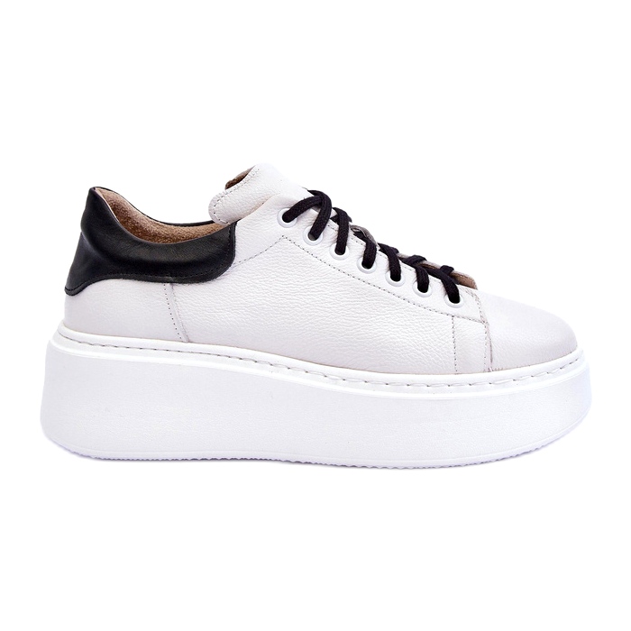 Lemar Scarpe sportive in pelle da donna sulla piattaforma bianca