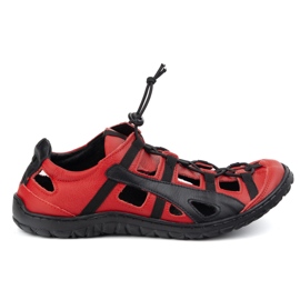 Olivier Scarpe per biciclette in pelle maschile 262kz rosso