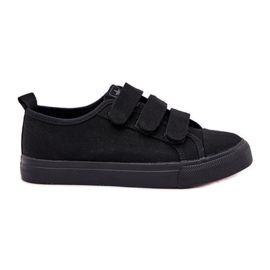 Gioventù sneaker in velcro basso nero