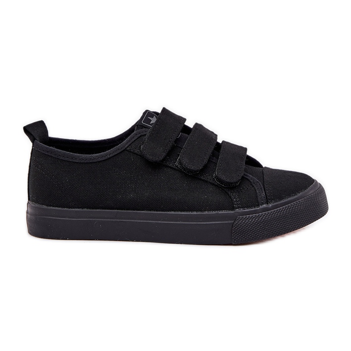 Gioventù sneaker in velcro basso nero