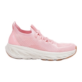 Comodi scarpe sportive femminili Big Star RR274A131 Sistema rosa hi-poolish