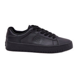 Big Star Sneaker femminili basse con eco in pelle grande stella nn274576 nero
