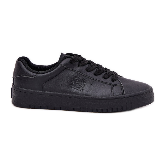 Big Star Sneaker femminili basse con eco in pelle grande stella nn274576 nero