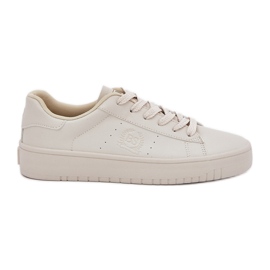 Big Star Sneaker da donna bassa con eco in pelle grande stella nn274578 beige