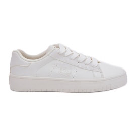Big Star Sneaker femminili basse con eco in pelle grande stella nn274577 bianco
