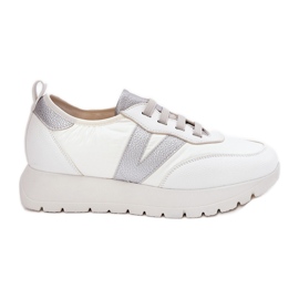 Scarpe sportive femminili sulla piattaforma Vinceza 58510 bianca
