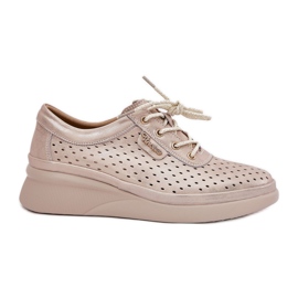 Vinceza Scarpe per dormire sport sport in pelle femminile d'oro
