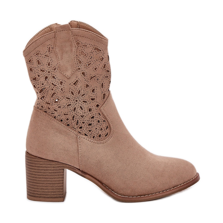 Stivali Openwork High's High Heels S.Barski Hy51-125 Beige