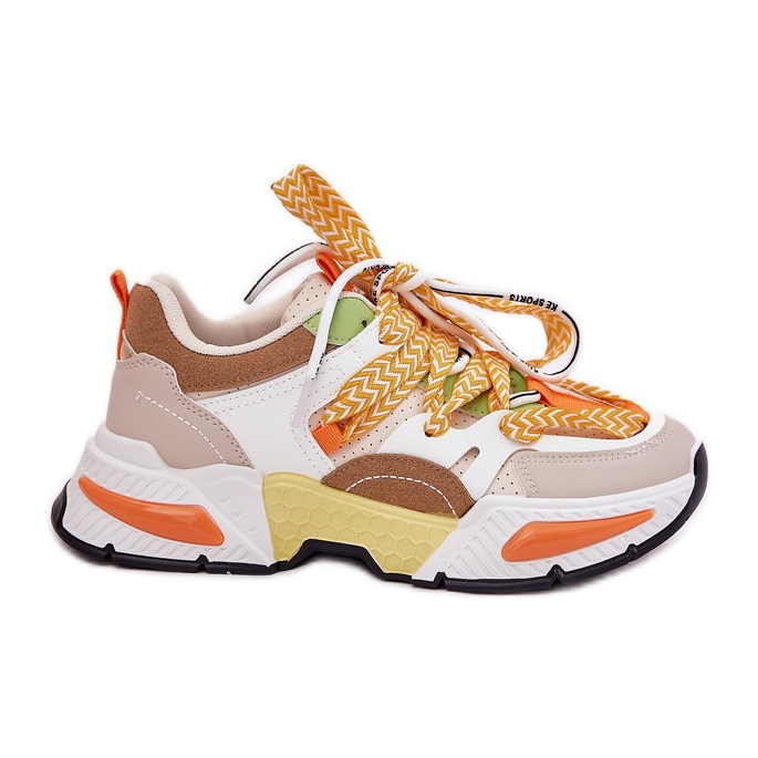 Scarpe sportive da donna con sneaker con doppio allacciatura multicolore