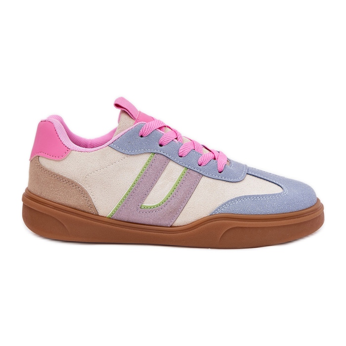 Sneaker femminili con Eco Suede Multicolor beige