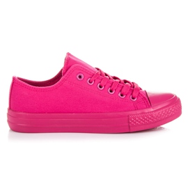 Sneakers basse allacciate rosa