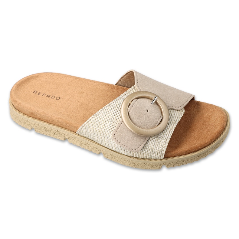 Slifori di cuoio da donna Befado 158d276 beige