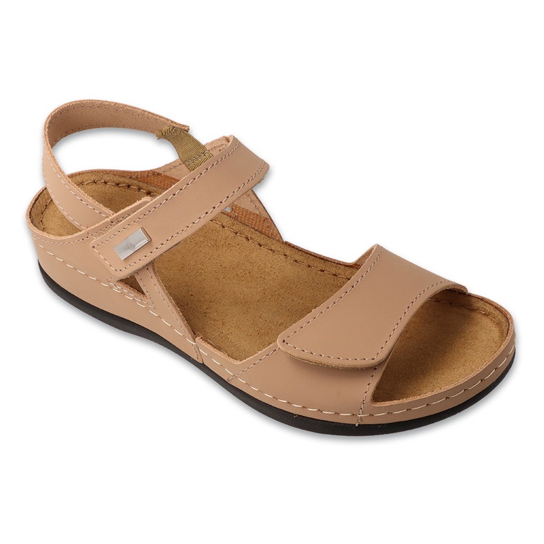 Befado Women's Leather Sandals 158D288 Beige