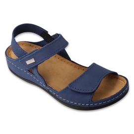 Sandali in pelle femminile Befado 158d287 blu navy