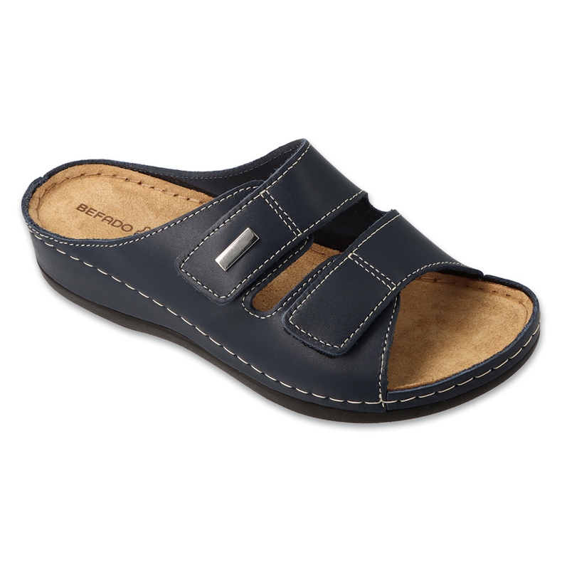 Slifori di cuoio da donna Befado 158d284 blu navy