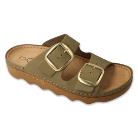 Slifori di cuoio da donna Befado 179d007 verde