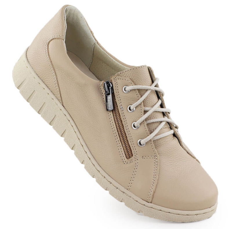 Scarpe in pelle da donna comode beige helios 429