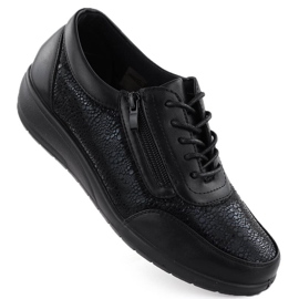 Scarpe sportive da donna con un comodo cursore Black UniSoft 9017 nero