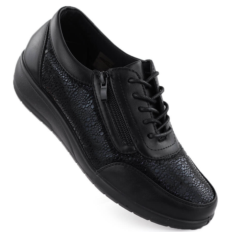Scarpe sportive da donna con un comodo cursore Black UniSoft 9017 nero
