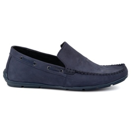 Olivier Mococcas in pelle maschile 700knt romanzo nubuuk blu