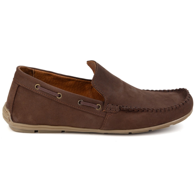 Olivier Mocassini in pelle maschile 700KNT NOBUK marrone