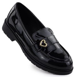 S.Barski MocaSins Shoes Women's Lackred Black S. Barski Hy51-379 nero